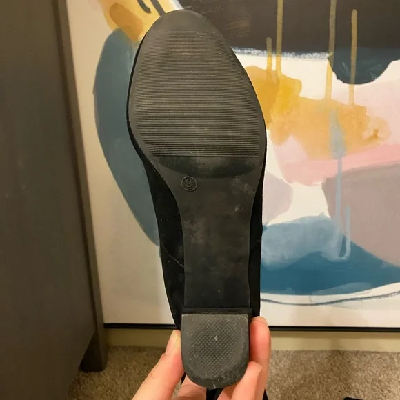 Francesca’s | Black Faux Suede Over the Knee Heeled Boots. - Picture 10 of 11